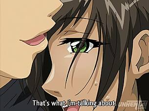 MILF saleswoman satisfies young man in public hentai film