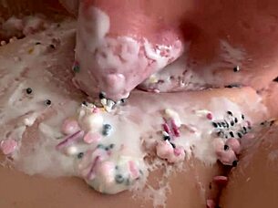 Stepmother gives her stepson a birthday cake with a side of oral sex