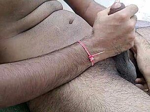 Public fun with an Indian hot desi gay and his big cock