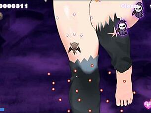 Undressing Succubus Chan, the black nun beauty in 3D