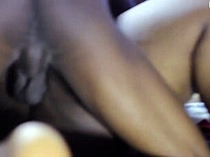 Big black cock penetrates pregnant ebony's pussy