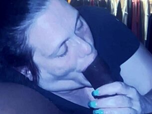 She gives a monster gumjob and gets a monster cumshot