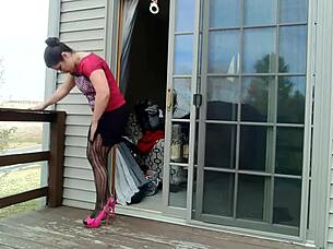Housewife humiliation: extreme panty rip and wedgie
