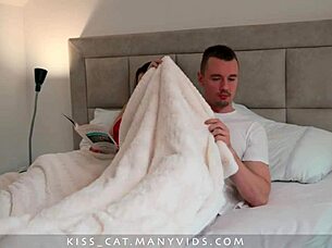 Step son helps cum on his big cock after handjob