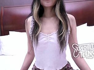 this petite asian teen is doing her first porn interview and pov fucking