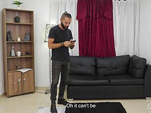 Submissive redhead gets humiliated and sucked by masseur