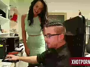 Beautiful brunette gets a rough fuck
