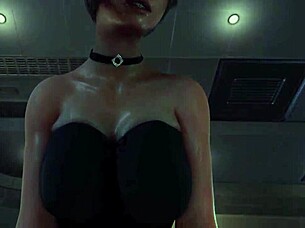 3D animated porn: Horny woman goes crazy with desire for sex