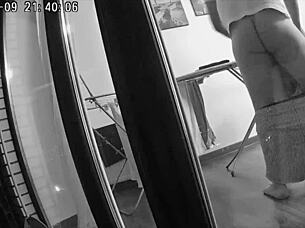 cheating wife bangs friend in anal while husband works