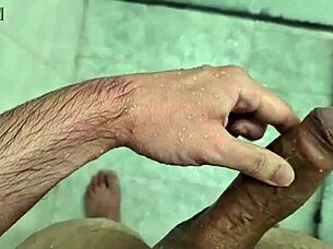 Get some hot water and a hot man in the shower and enjoy a handjob