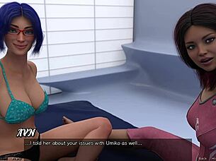 3D animated Elsie explores her bisexuality in a space adventure
