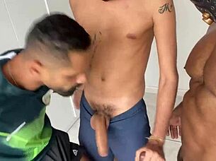 Big dick lover gets cum inside his mouth