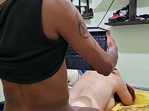 Painful anal sex with a big black cock in HD