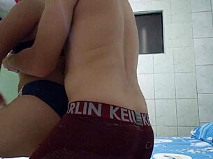 Hot hotel room affair with my brother's wife and her big ass