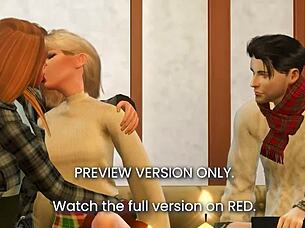 3D Christmas hentai under the mistletoe preview