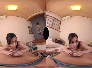 VR porn experience with hot Asian cuties sleeping over