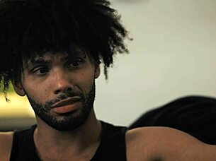 Hot muscular roommates engage in hairy gay sex with rimjob and bareback blowjob