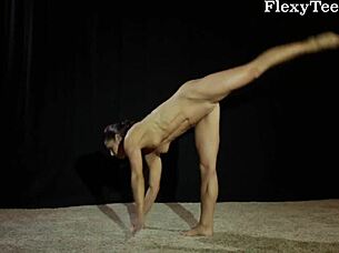 Flexible gymnast shows off her moves