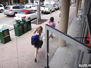 Virgin shoplifter gets off with officer in uniform