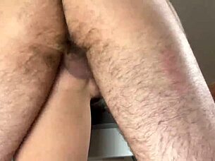 Skinny stepson gets caught and fucked by the milf mom