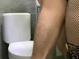 Big tits homemade brunette gets it hard in the bathroom