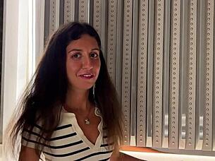 Russian teen offers sex for cash in public hotel room