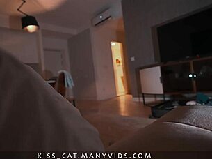 I dream of my stepson's cock, then he fucks me rough in bed.