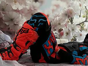 Gay motocross accident with boots