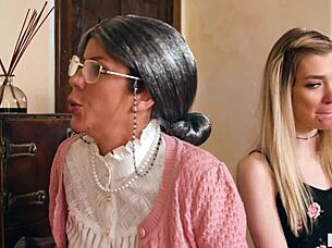 Stepmother and stepdaughter in a rather unorthodox roleplay situation