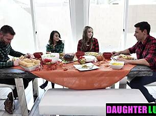 Daddy and friend team up for a wild orgy night