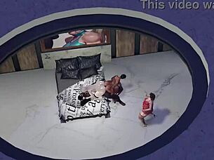 Big black cock dominates in a garage threesome