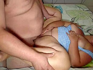 Stepson satisfies stepmother with passionate missionary and doggy style sex