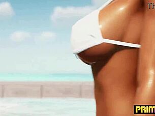 Beautiful and curvaceous women get a special massage with anal sex and a big cock