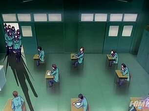 Classmate orgy with anime hentai features big black cock and big ass