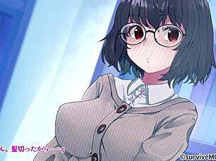 A 2D animated porn featuring a literature student and her professor in the style of Japanese anime