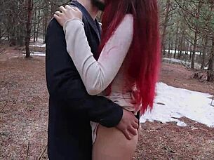 A Russian slut’s first date in the woods did not go as planned