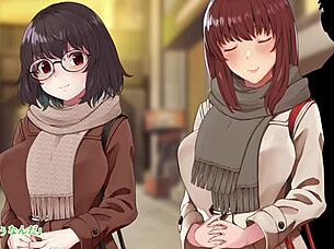 A 2D animated porn featuring a literature student and her professor in the style of Japanese anime