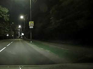Beautiful amateur gets a deepthroat BJ from his friend's mom in a car