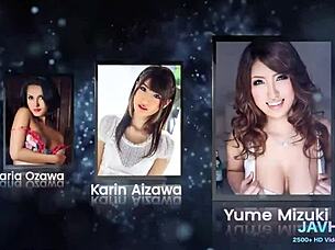 Hot Asian women in short skirts in a compilation video
