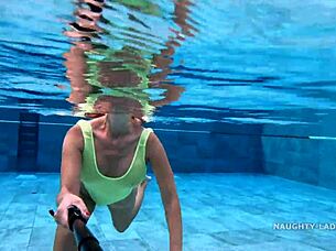 See through swimwear at the public pool