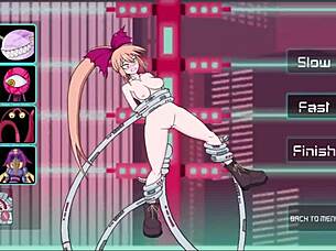 A collection of an alien invasion in a cartoon style adult video game