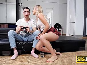 Teen gets stepbrother to play more than video games