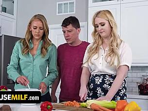 MILF lovers get hard as they watch gay action
