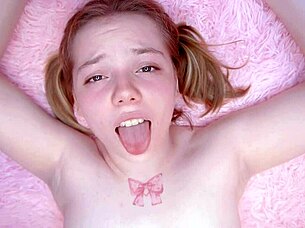 Step-father comes home and finds step-daughter watching porn