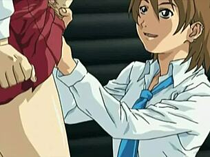 Futanari student punished for naughty behavior in classroom