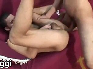 Big dick action in hot bareback scene with a happy couple