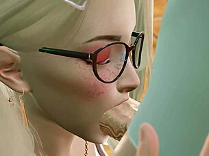 3D animation of busty teen getting fucked in class