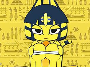Beautiful animation with Ankha, the Egyptian goddess of love and beauty