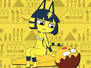 Beautiful animation with Ankha, the Egyptian goddess of love and beauty