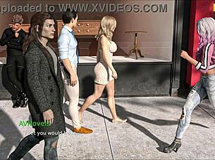 Beautiful woman with perfect body in hot outfit in anime game